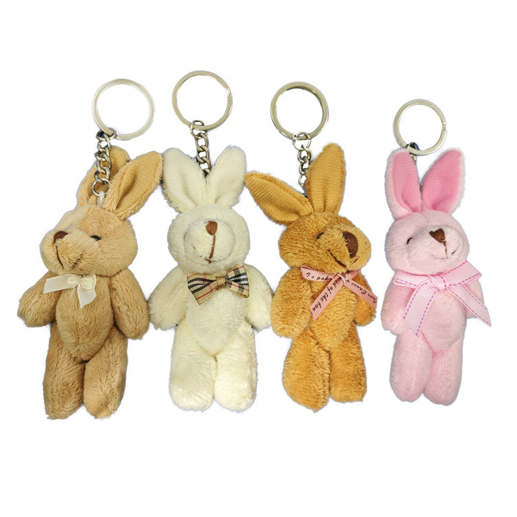 Pomlulu Bunny Plush, Handmade Fluffy Bunny Keychain With Tin